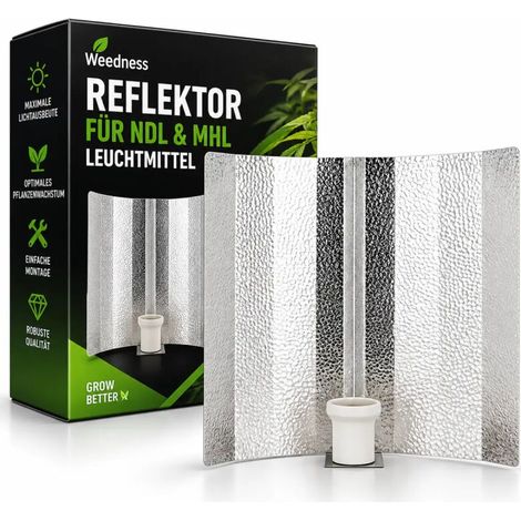 Hammerschlag Reflektor 47x47 cm Lampenreflektor Pflanzenlampe Growlampe (1/5)