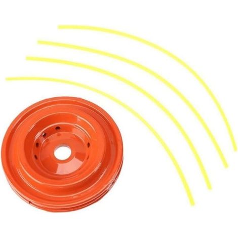 Tête de débroussailleuse en alliage pour couper efficacement les mauvaises herbes pour accessoire de tondeuse (orange) (1/4)