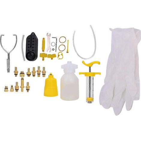 Entlüftungsset für hydraulische Scheibenbremsen an Mountainbikes, Reparatur- und Wartungswerkzeug, Fahrradwartungszubehör (1/5)