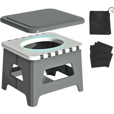 Toilettes d'urgence compactes, solution pliable et portable idéale pour le camping, les voyages en plein air et les embouteillages, design discret