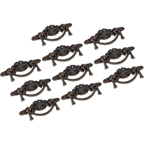 Set mit 10 antiken Schubladengriffen für Küche, Schrank, Möbel, Türbeschläge, Retro-Griffe. (1/5)