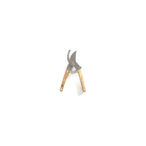 Gartenschere aus Edelstahl mit Holzgriffen – robust und langlebig, für präzise Schnitte und ergonomisches Design. – Crezuo
