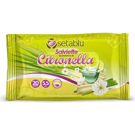 TrAdE Shop Traesio - Set 12pz Da 20 Salviettine Imbevute Al Profumo Di Citronella Anti Zanzara Morbide 59071se - (1/4)