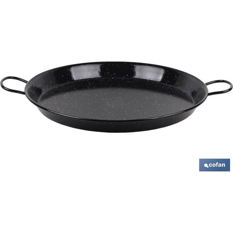 Padella per paella di acciaio smaltato Paellera tradizionale Paellera con 2 manici Vari diametri