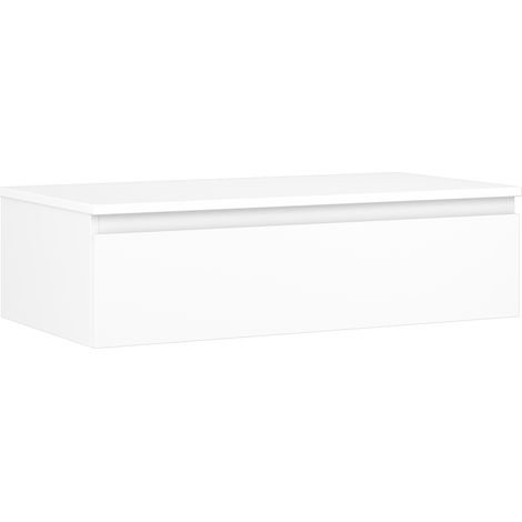 Mexen Orio Badezimmerschrank 90 cm mit Arbeitsplatte, 1 Schublade, weiß matt - 91A10-09023-1-BFC01 (1/5)