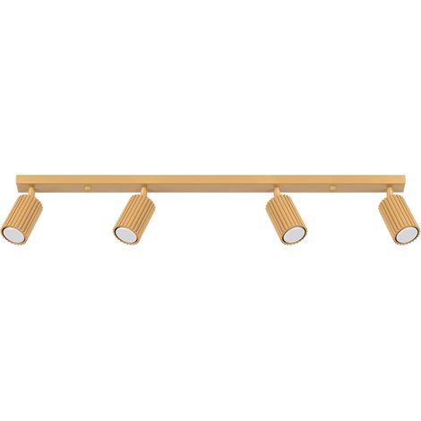 Spot Spot en aluminium orientable en or GU10 4-flamme allongée Moderne