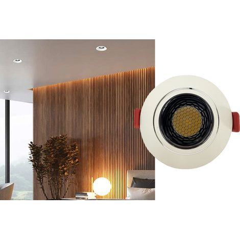 Faretto Led a Incasso Nido d'Ape a Soffitto Rotondo Bianco 12W Luce Calda 03209 (1/5)