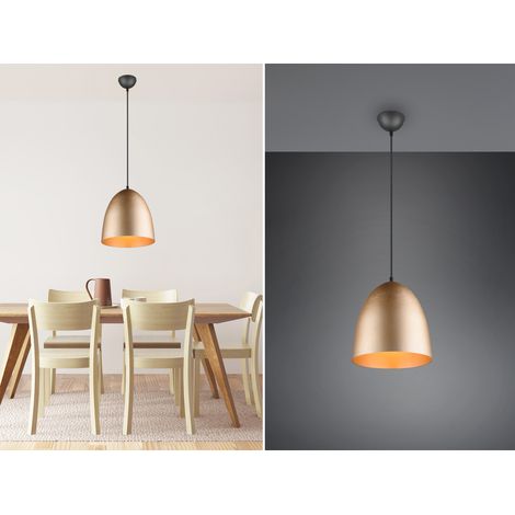 LED Pendelleuchte einflammig Metall Messing rund, Ø 25cm (1/5)