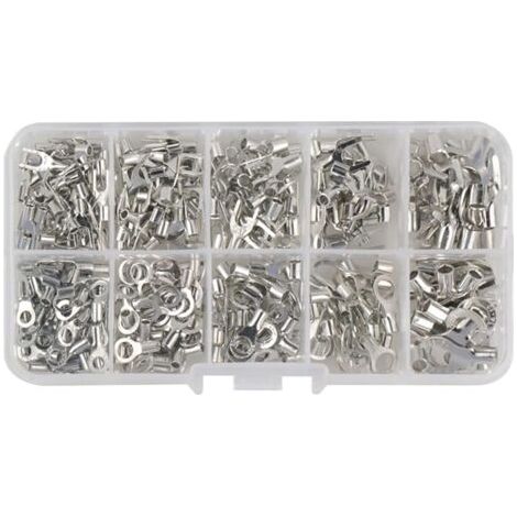 Lot de 320 cosses de câble électriques à sertir non isolées - Connecteur de borne et fourche - Facile à utiliser - Accessoires non isolés (1/5)