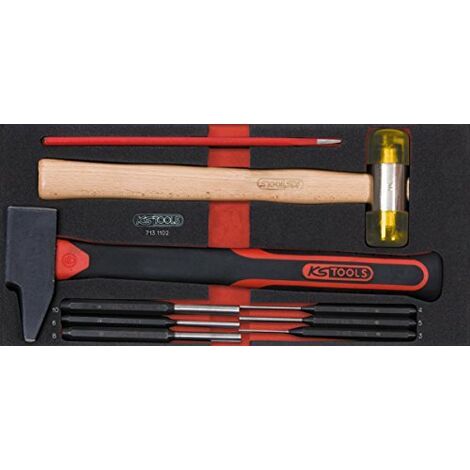 Module - KS TOOLS - 713.1102 - Module d'outils de frappe - 9 pieces - Pour servantes et établis