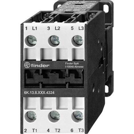 Finder 6K.13.8.024.4324 Relè industriale 3 NA 11 kW 24 V/AC 24 A 1 pz.