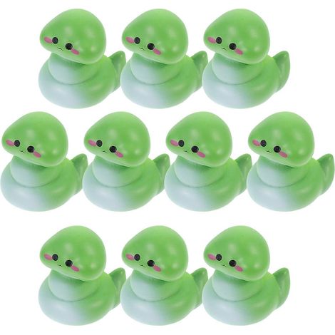 Petites figurines d'animaux en résine, ornements en forme de serpent, décorations de bureau pour jardin, 3,00 x 2,40 x 2,40 cm, vertes, 10 pièces par paquet. (1/5)