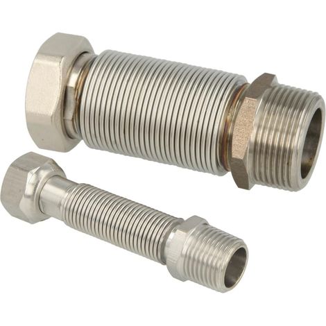 Tuyau cannelé inox extensible 1'' 260 - 520 mm avec joint