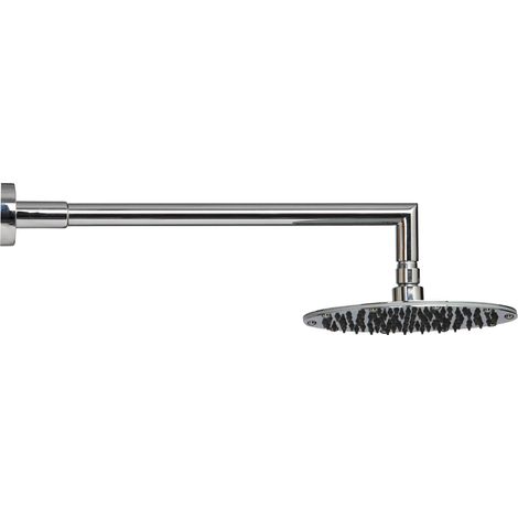 Completo braccio doccia ottone con soffione piatto tondo (1/2)