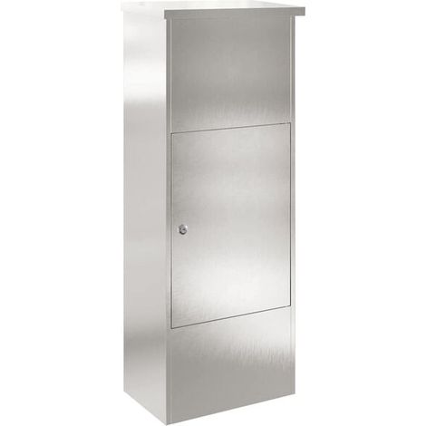Boîte à colis avec porte, argentée, 44,5 x 29 x 110,5 cm (1/5)