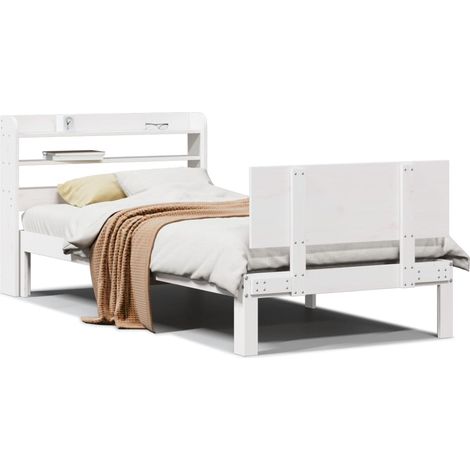 Maison Exclusive - Giroletto con Testiera senza Materasso Bianco 100x200 cm