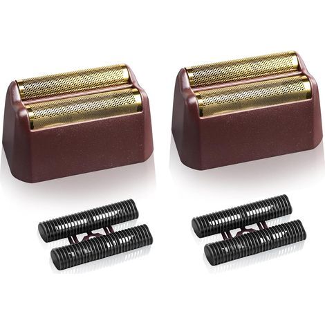 Set mit 2 professionellen Ersatzscherköpfen (Scherfolie und Scherkopf) für Wahl Series 5 Star Finale Rasierer – Für eine besonders gründliche Rasur – Kompatibel mit Modell 8164 – Rot (1/5)