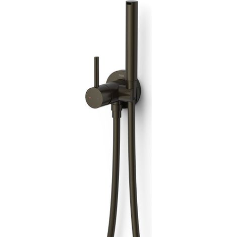 Mitigeur encastré avec douchette pour WC et bidet eau chaude et eau froide Noir bronze - TRES 134123KMB (1/2)