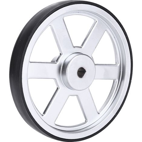 Roue robot 90mm en métal, bonne traction, bande de roulement en néoprène, pièces industrielles pour robot (1/5)