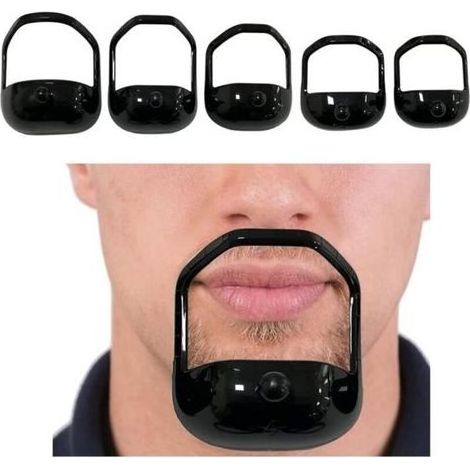 Rasierschablonen, 5er-Set Rasierschablonen für Herren, Pflege-Geschenkset für jeden Barttyp, zur Verwendung mit einem Trimmer (1/4)