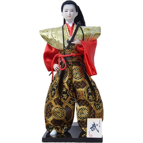 Doll Samurai - 31 cm - Kimono - Ninja - Figurine Traditionnelle Japonaise - Décoration Intérieure - Collection - 1 Pièce (1/5)