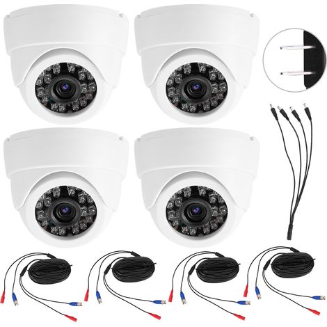 Caméra de surveillance dôme intérieure 4MP HD 4-en-1 AHD/TVI/CVI/CVBS IP66 étanche 24 LED infrarouge de sécurité (1/5)