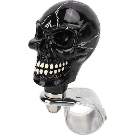 ZAICOLER Boule de Volant, 3 Cm de Diamètre de Diamètre de de Bouton de Rotation de Rotation du Volant Volant Volant Rotation Bouton de Crâne pour Les Voitures (Black). (1/5)