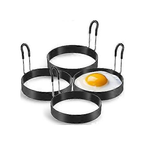 Eierringe, 4er-Set Eierringe aus Edelstahl, Crêpe-Form zum Braten von Eiern und Omeletts