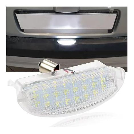 Lampe LED plaque d'immatriculation 6500K blanc – Compatible for II MK2 1998-2005, Compatible for I 1993-2007 – Étanche, plug-and-play – Remplace 7700410754 (1/5)