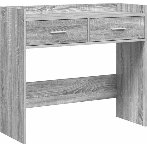 vidaXL Tavolo consolle Sonoma grigio 90 x 35 x 80 cm