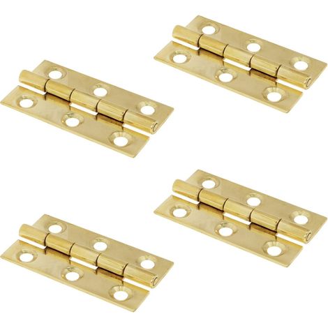 Cerniere in ottone puro da 5 cm (2 pollici) per mobili, armadi, cassetti e porte, set da 4 (1/5)