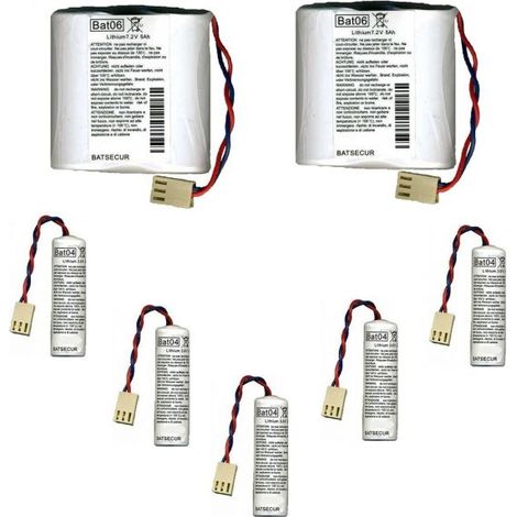 Batsecur kit batterie litio Logisty 7,2V 5Ah 2 pz. BAT06 + 5 pz. BAT04