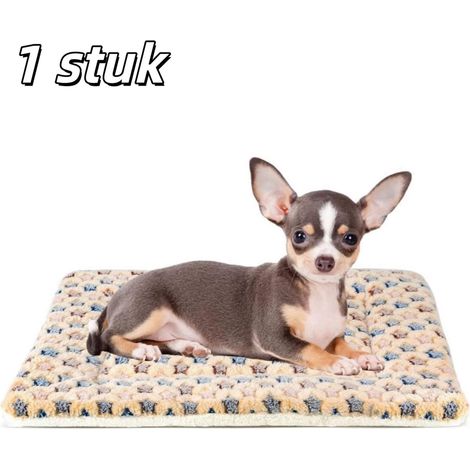 Coussin pour chien et chat extra épais lavable 57 x 38 cm motif étoiles couleur jaune (1/5)