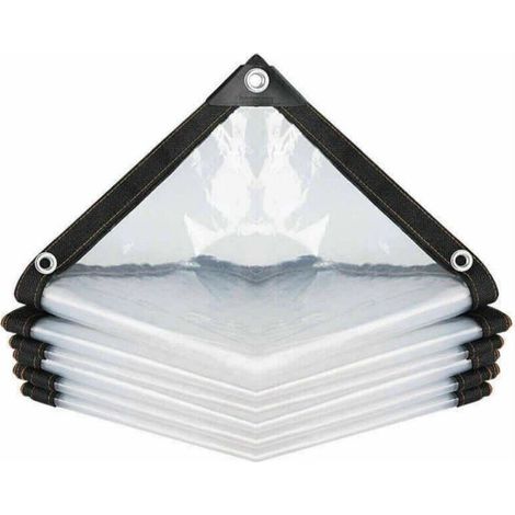 Bâche Transparente imperméable avec œillets 1.5 x 1.5 m Film antigel pour Plantes Fleurs succulentes Film d'isolation Contre Le Froid pour Jardin et Serre Fermes Pluie