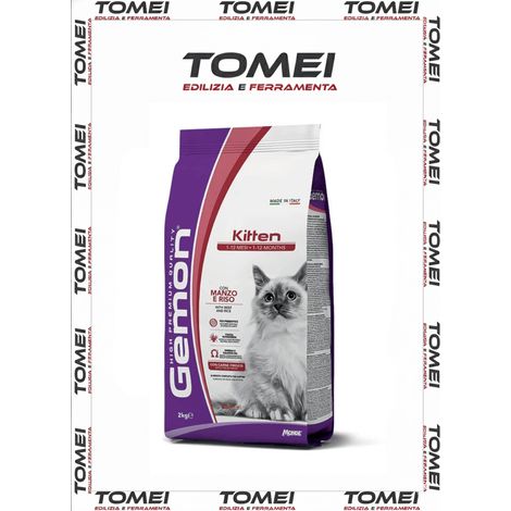 GEMON Kitten Manzo e Risocibo secco per gatti 2 kg MONGE alimento completo