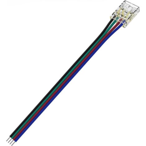 Connecteur Avec Câble Pour Rubans Led Rgb Cob, Idéal Pour Connecter Le Ruban Au Contrôleur Led, Pour Les Installations Professionnelles. (1/2)