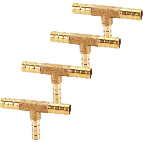 Lot de 4 raccords de tuyau en acier inoxydable - Réducteur double - 13 x 10 mm (1/5)