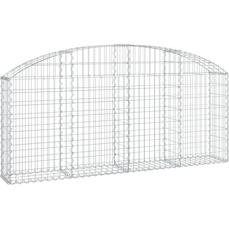 Maison Exclusive - Gabione mit Hochbogen 200x30x80/100 cm Verzink