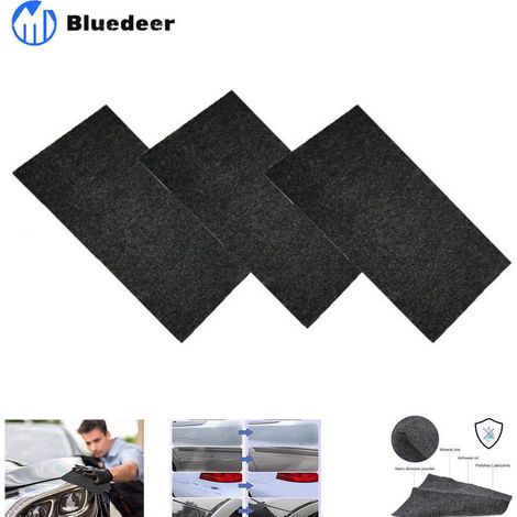 Lot de 3 chiffons magiques Nano - Nano Sparkle - Élimination des rayures sur la voiture - Réparations légères, polissage de surface et taches d'eau