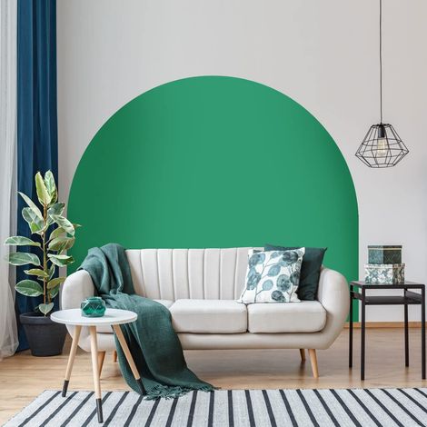 Autocollant Lit Tête de Lit Arche Stickers Muraux Papier Peint Demi Cercle pour Décoration Salon et Chambre L115 x H115 cm Turquoise (1/5)