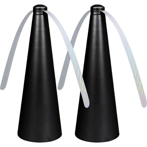 Lot de 2 ventilateurs anti-mouches de table, répulsifs pour insectes et repas en terrasse (1/4)