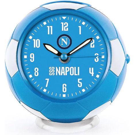 Lowell Sveglia al Quarzo Napoli Design Pallone Bianco e Celeste Silenziosa