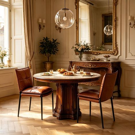Sedie da pranzo moderne, set da 2, 48 x 55 x 87 cm, marrone e nero HAVRYA (1/5)