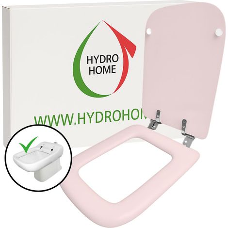 Copriwater Conca Ideal Standard legno rivestito resina poliestere come originale Rosa sussurrato (1/4)