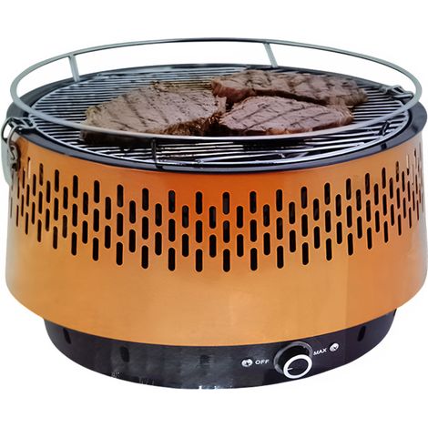 Barbecue a Carbone Portatile con Sistema di Ventilazione Antifumo odori griglia compatto per campeggio pic nic da Tavolo 34x25 (1/4)