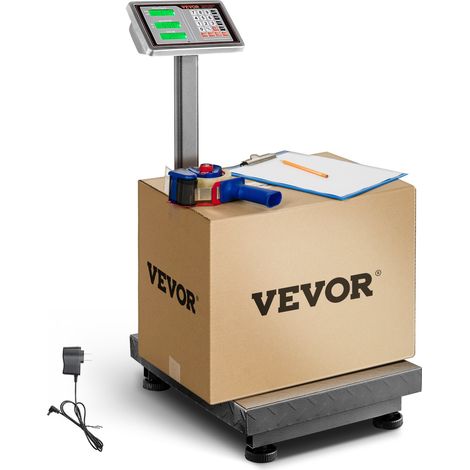 Balance Plateforme Professionnelle 300 kg Pèse-colis Numérique Pliant Haute Précision 50 g avec Unités de Pesée lb kg, Fonction Tare, Alimentation CA/CC, Balance Expédition pour Bagages Colis (1/5)