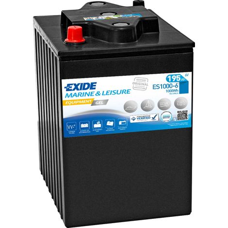 BATTERIE EXIDE EQUIPMENT GEL - SUPERIOR GC2 6V 195AH 900A 244X190X275 +D ES1000-6 (1/3)