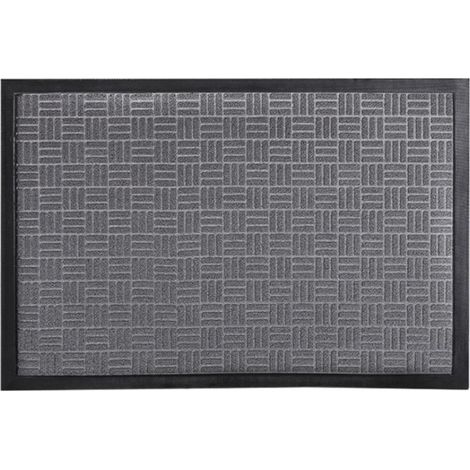 Tapis d'entrée antidérapant 45 x 75 cm - Gris (1/5)