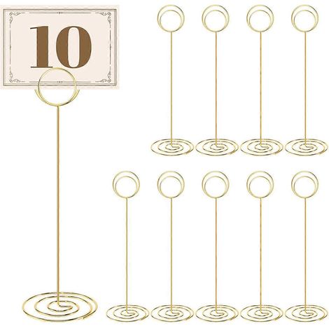 Lot de 10 porte-numéros de table - Supports de 22 cm (8,75 pouces) pour numéros de table de mariage (1/5)