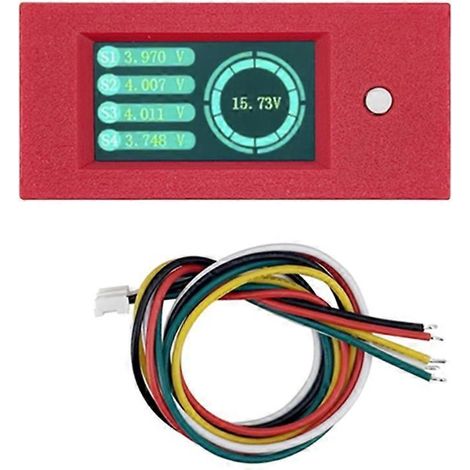 Spannungsprüfer für 4S-Akkus mit Gehäuse und TFT-Display. Präzise Spannungsmessung für 4S LiFePO4/LiPo/LTO-Akkus. (1/5)